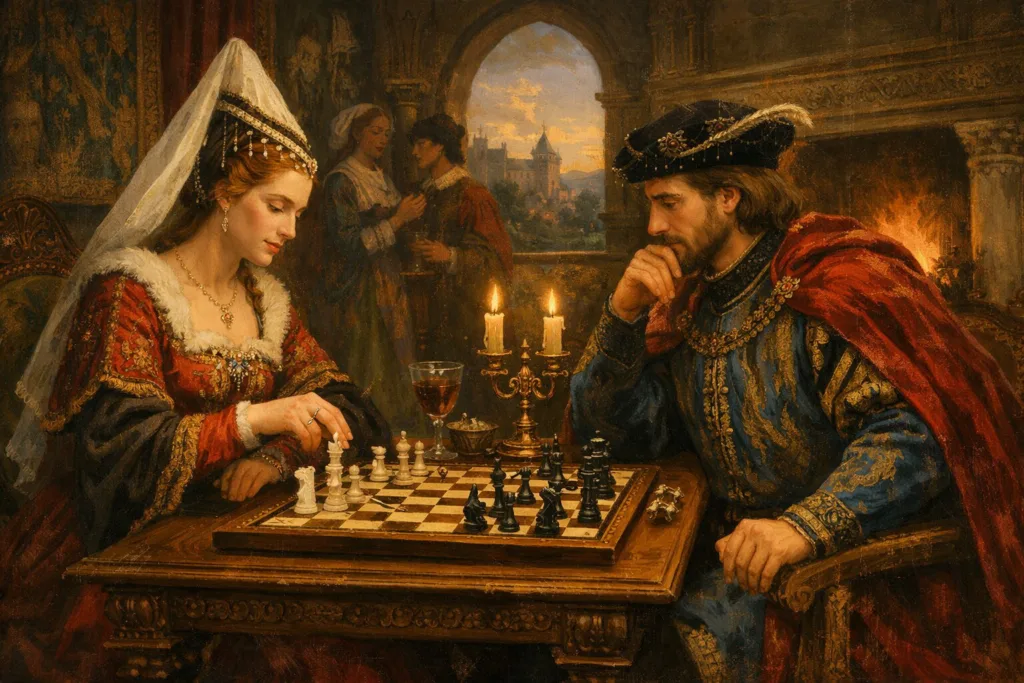 Schachspieler:innen im Mittelalter