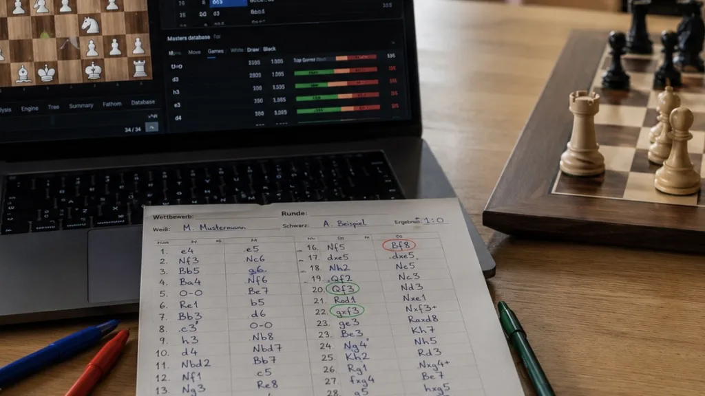 Schachpartie Analyse